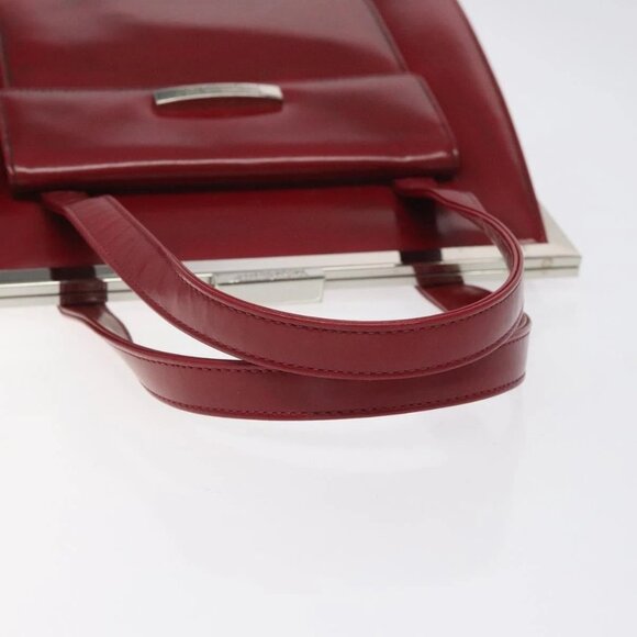 SAINT LAURENT Hand Bag Leather Red Auth - Picture 8 of 16